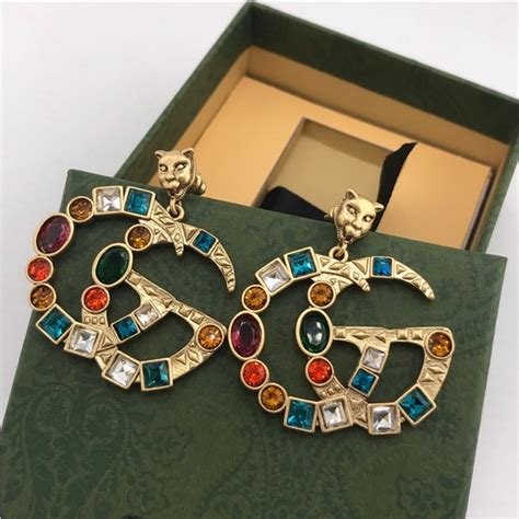 earrings for women gucci|authentic gucci earrings.